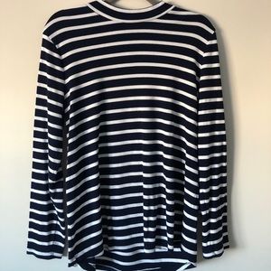 3/30$ Striped Mock Neck Long Sleeve Shirt